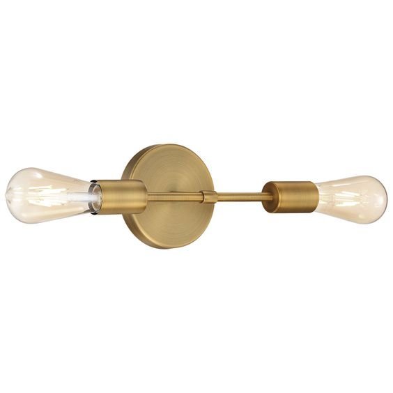 APLIQUE PARED WORLD 2XE27 ORO MATE